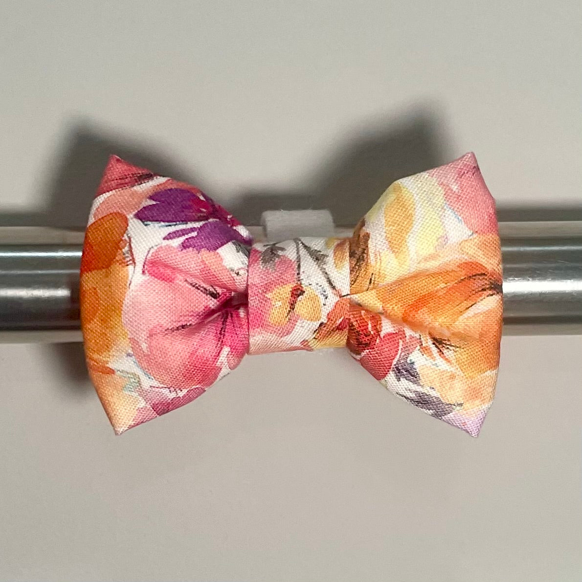 Watercolor Floral Collar Bow