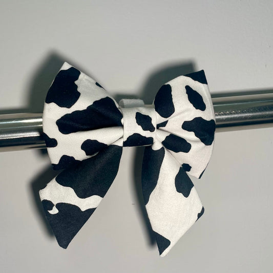 Cow Print Collar Bow
