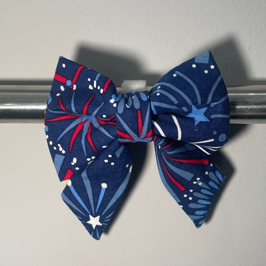 Stars & Fireworks Collar Bow