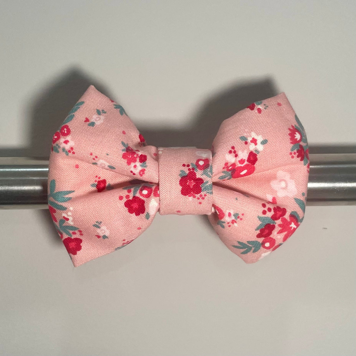 Pink Garden Blossoms Collar Bow