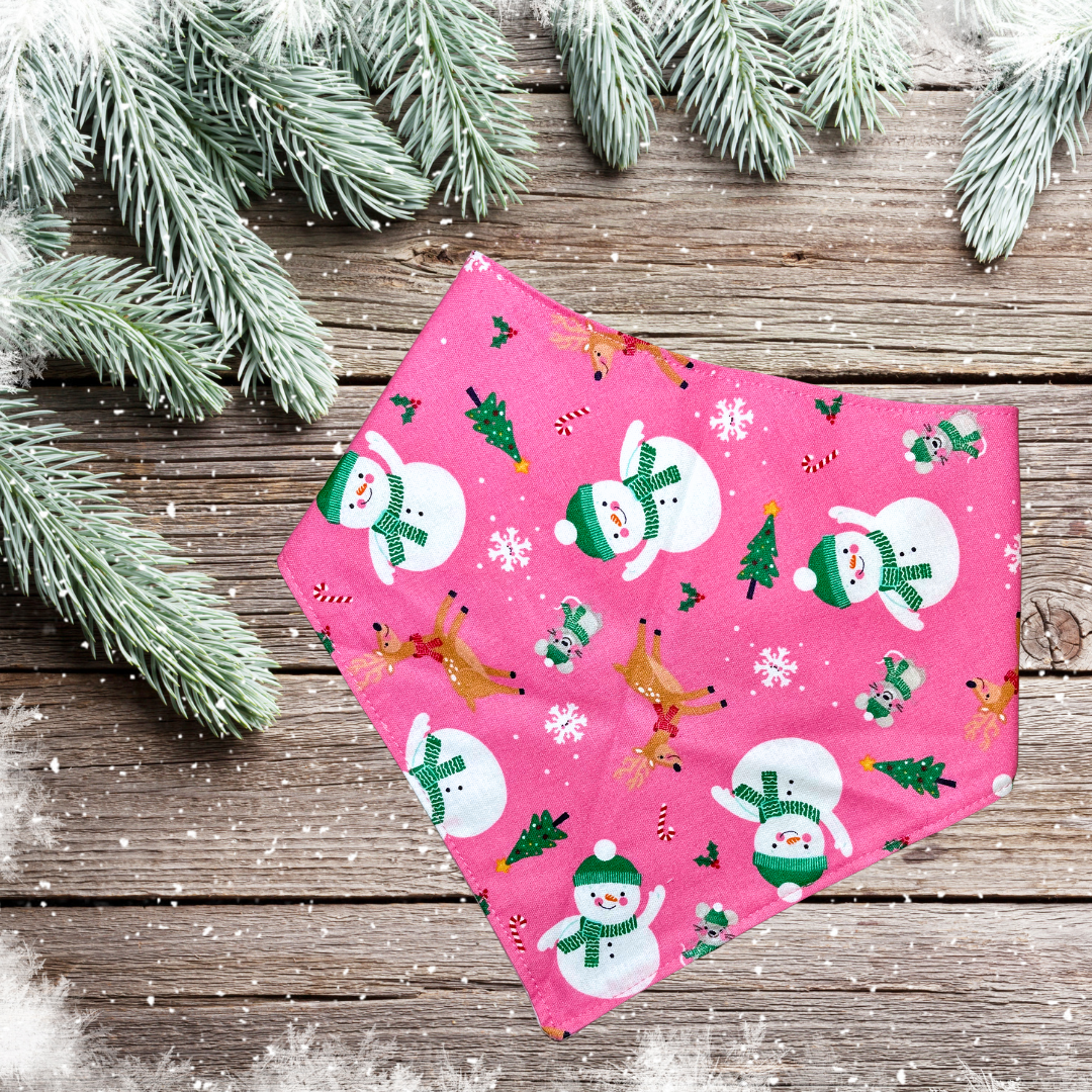 Pink Christmas Bandana