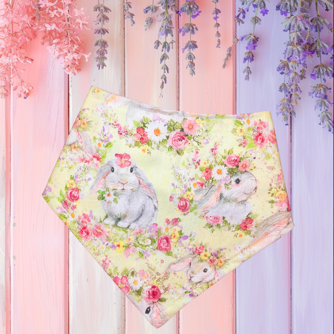 Floral Bunnies Bandana