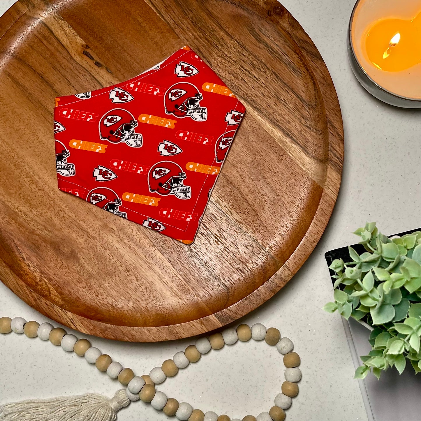 Red KC Football Bandana