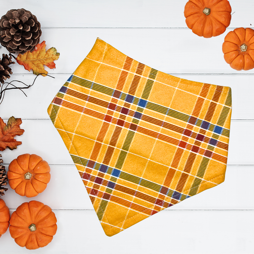 Mustard Plaid Bandana