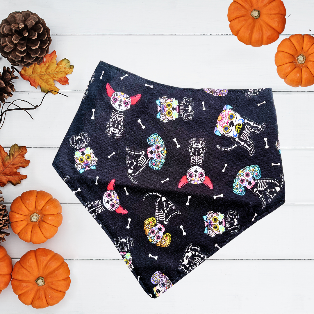 Sugar Skull Pups Bandana