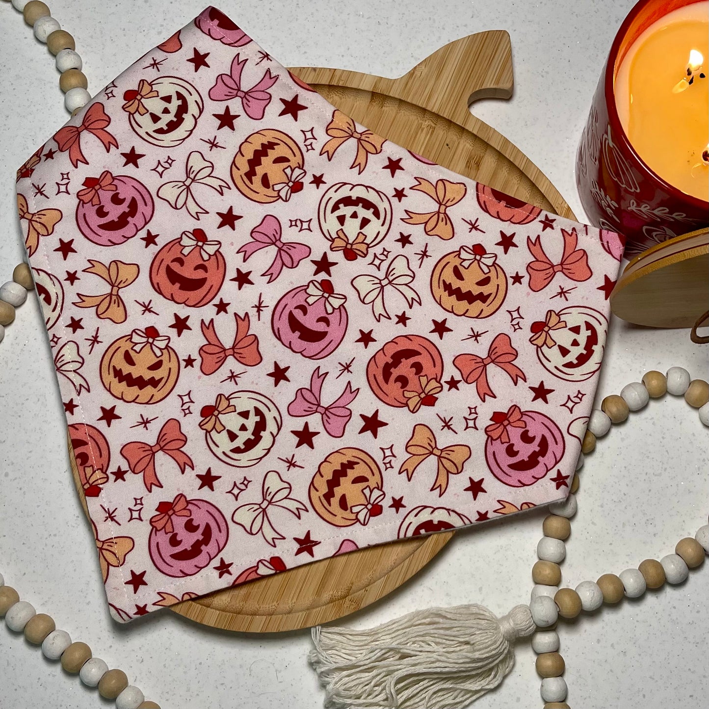 Jack-O-Lantern Bows Bandana