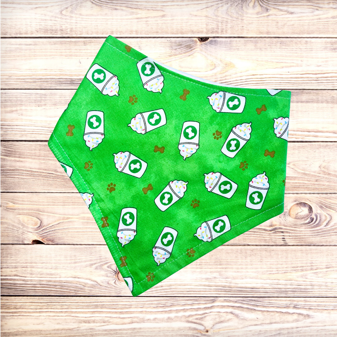 Green Pup Cups Bandana