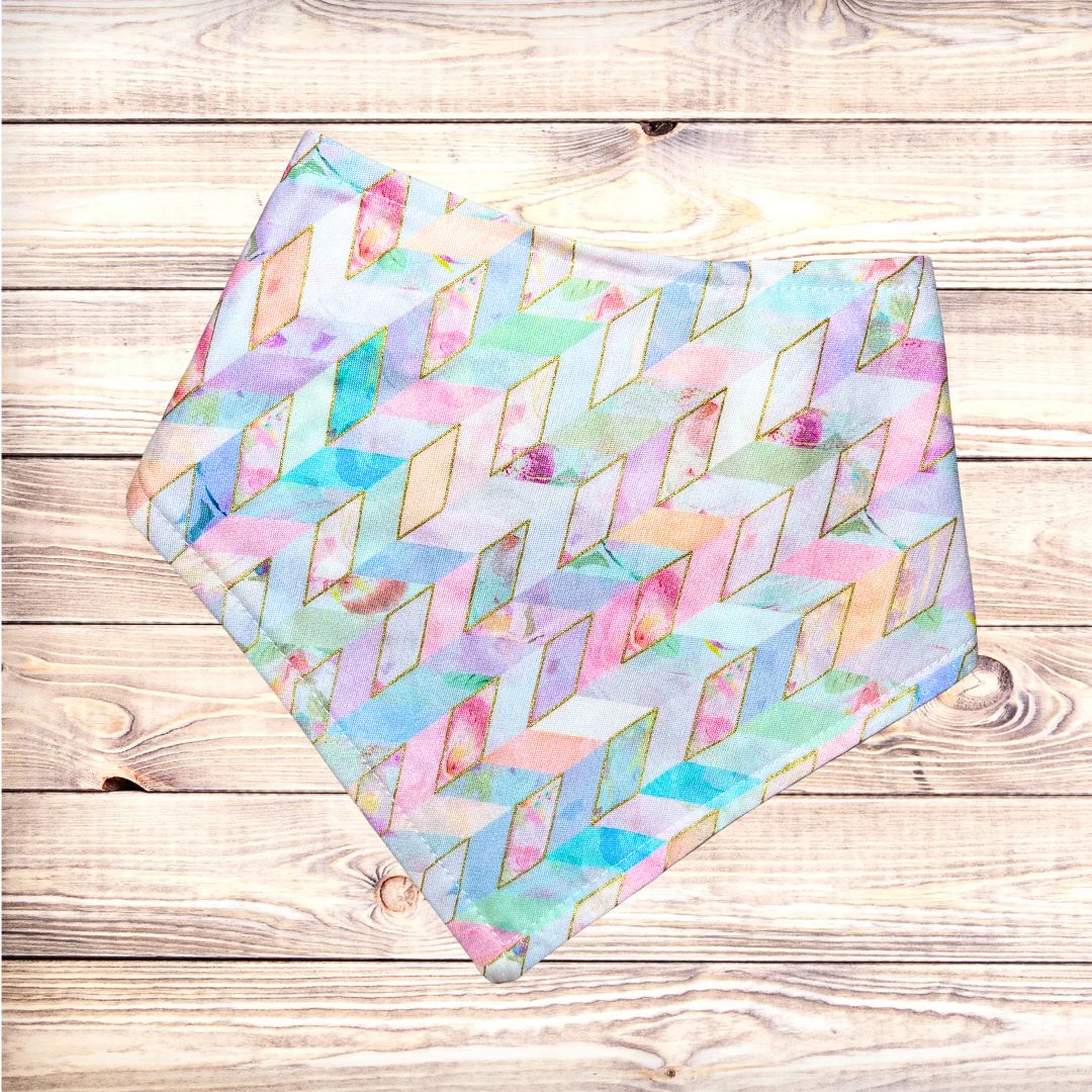 Shimmer Watercolor Herringbone Bandana