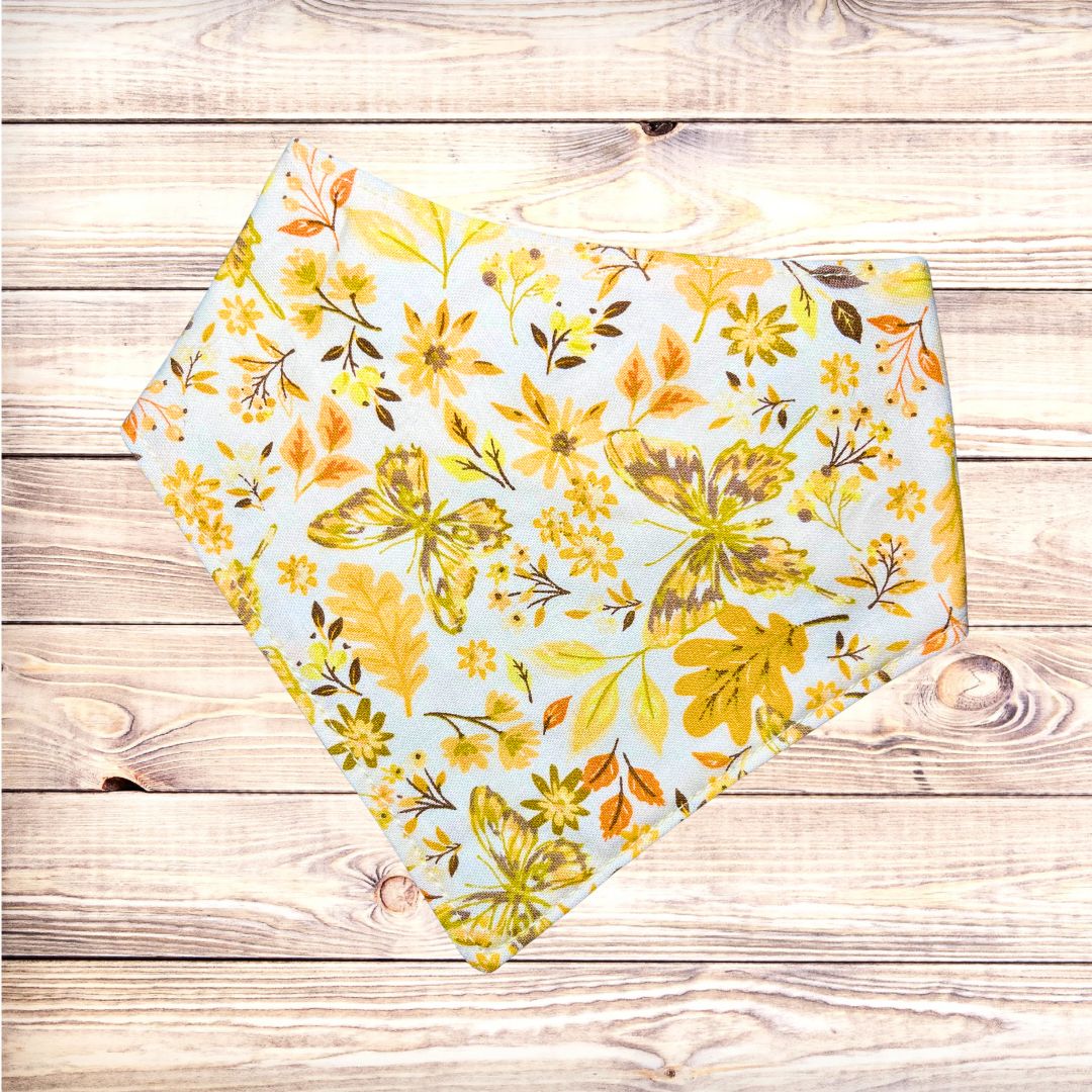 Yellow Flowers & Butterflies Bandana