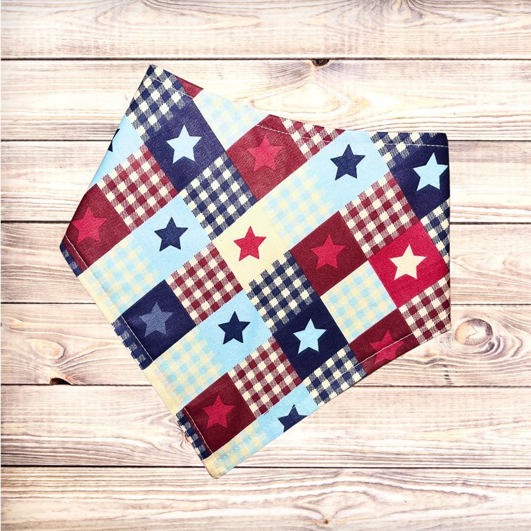 Rustic Stars & Plaid Bandana