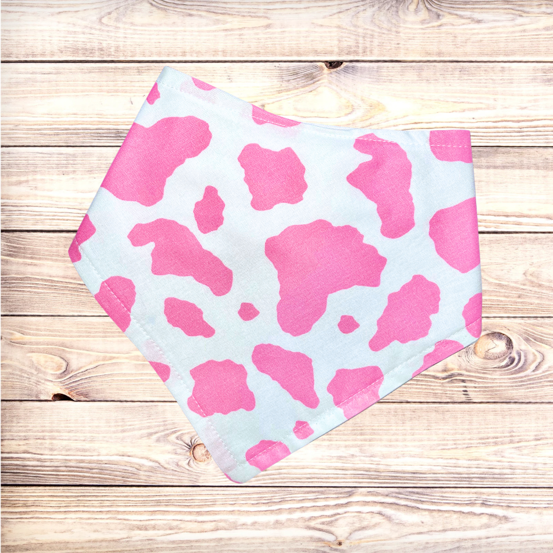 Pink Cow Print Bandana