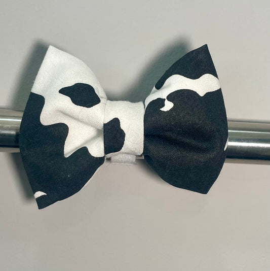 Cow Print Collar Bow