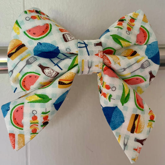 Summer BBQ Collar Bow