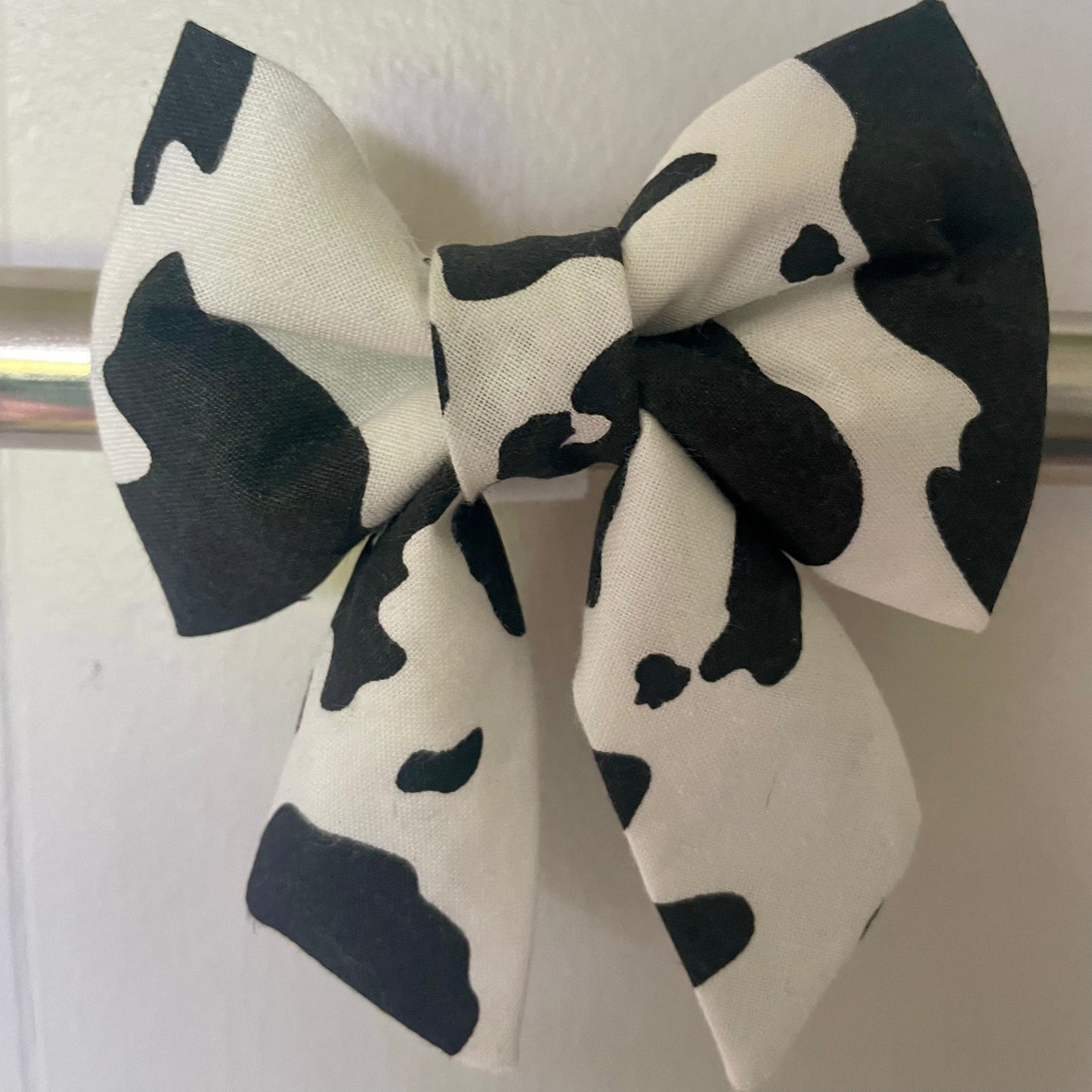 Cow Print Collar Bow