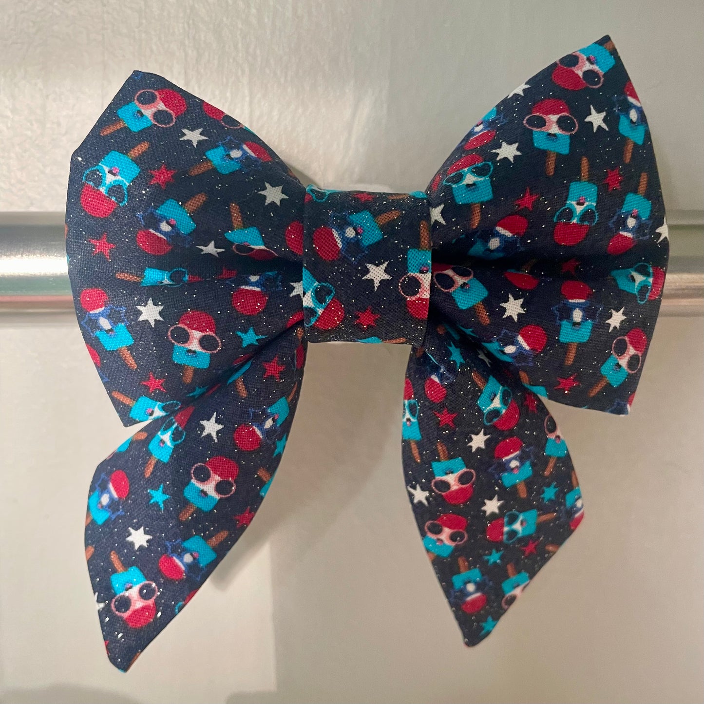 Shimmer Patriotic Popsicles Bow
