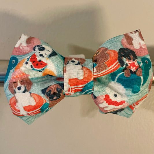 Summer Pool Pawty Collar Bow