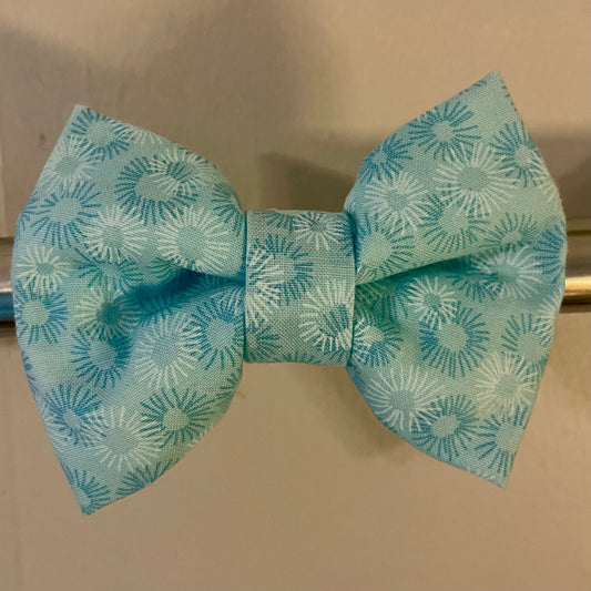 Tiny Blue Flowers Collar Bow