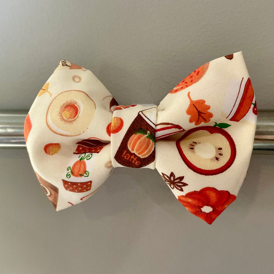 Fall Coffee & Donuts Collar Bow
