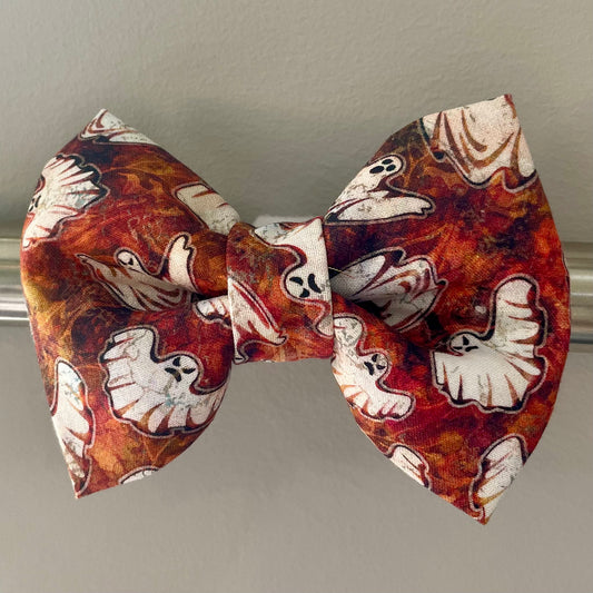 Ghostly Flames Collar Bow