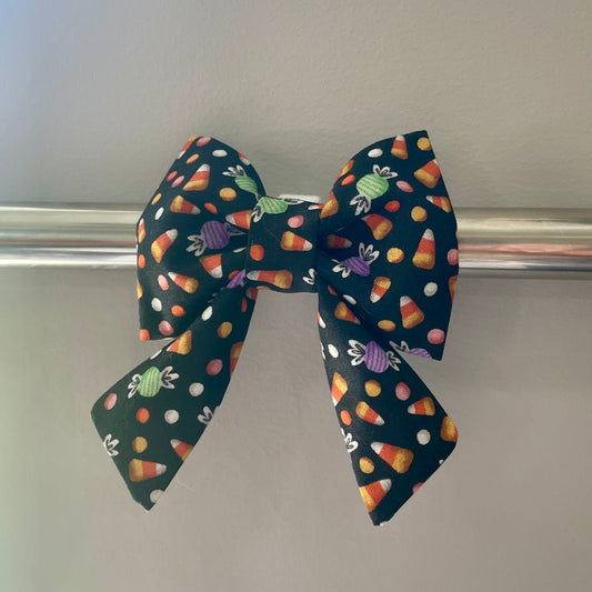 Tiny Halloween Candies Collar Bow