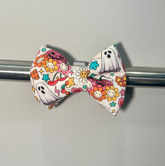 Groovy Ghosts Collar Bow