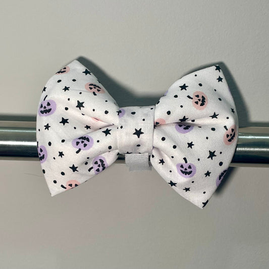 Tiny Jack-O-Lanterns Collar Bow
