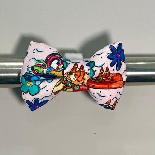 Blue Dog Summertime Collar Bow