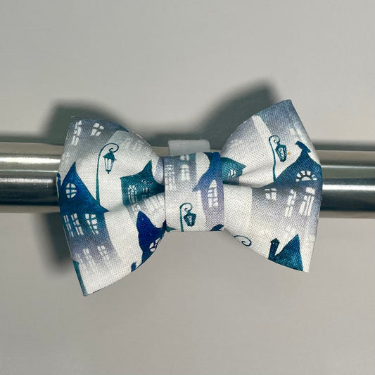 Spooky Houses Collar Bow