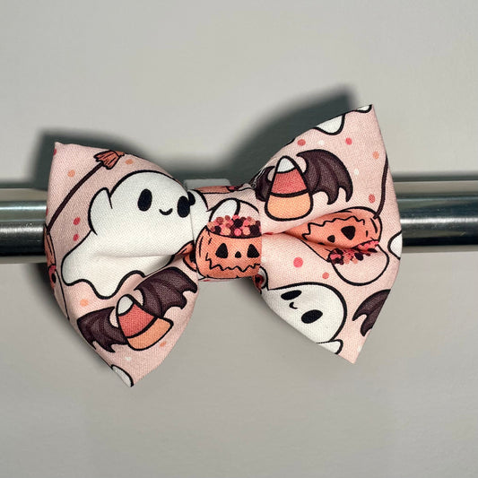 Pretty in Pink Ghost Collar Bow