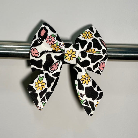 Floral Cow Collar Bow