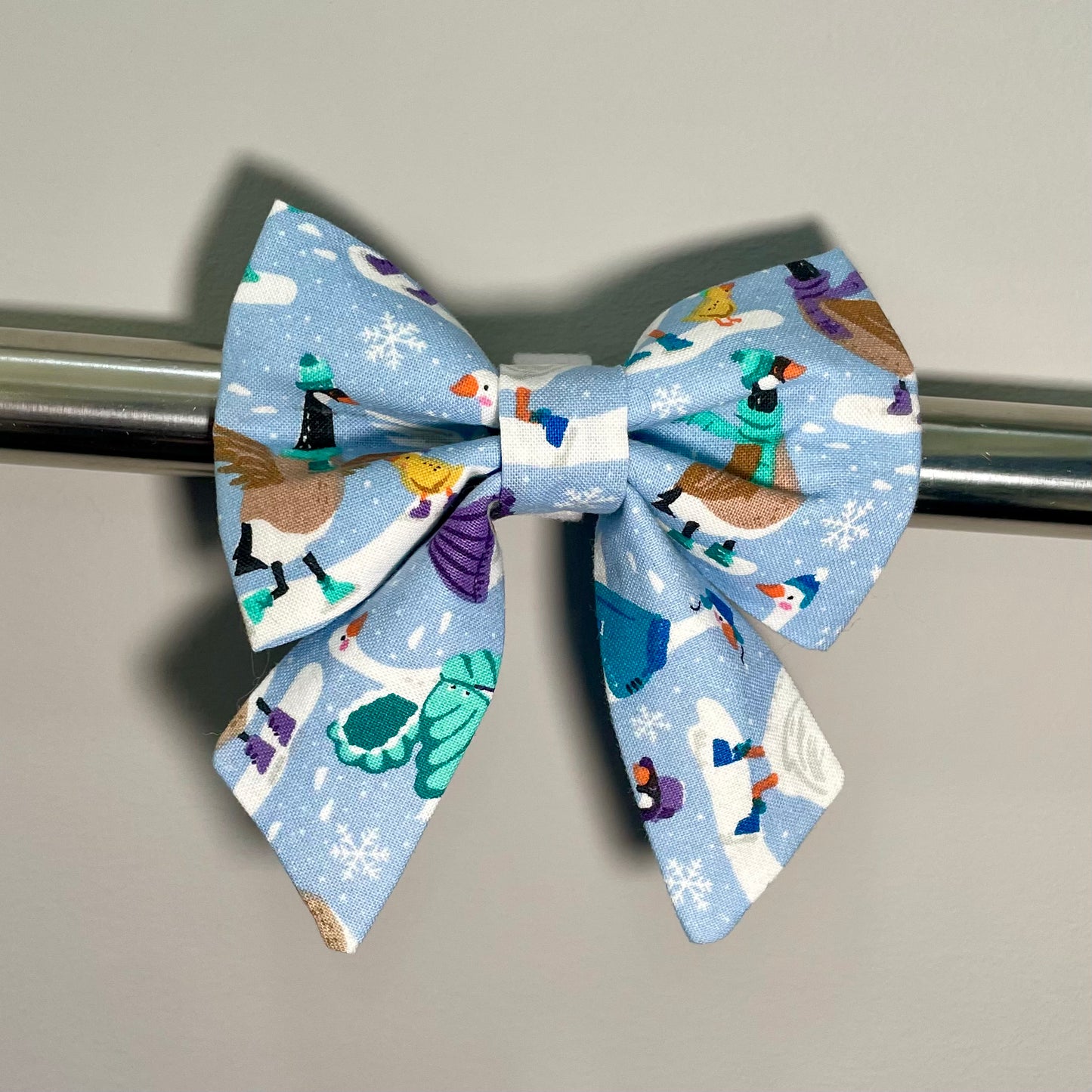 Winter Goose Collar Bow