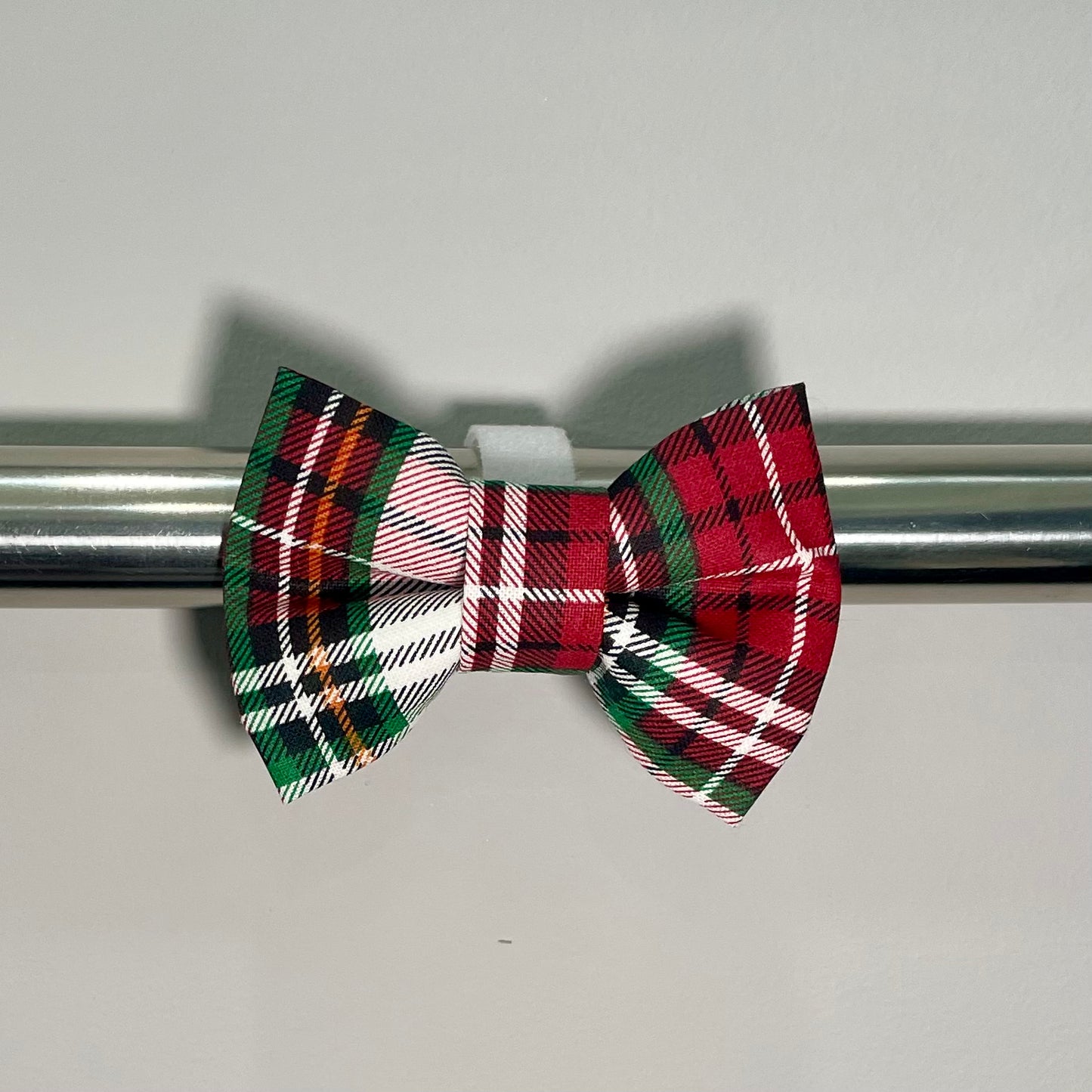 Classic Christmas Plaid Collar Bow