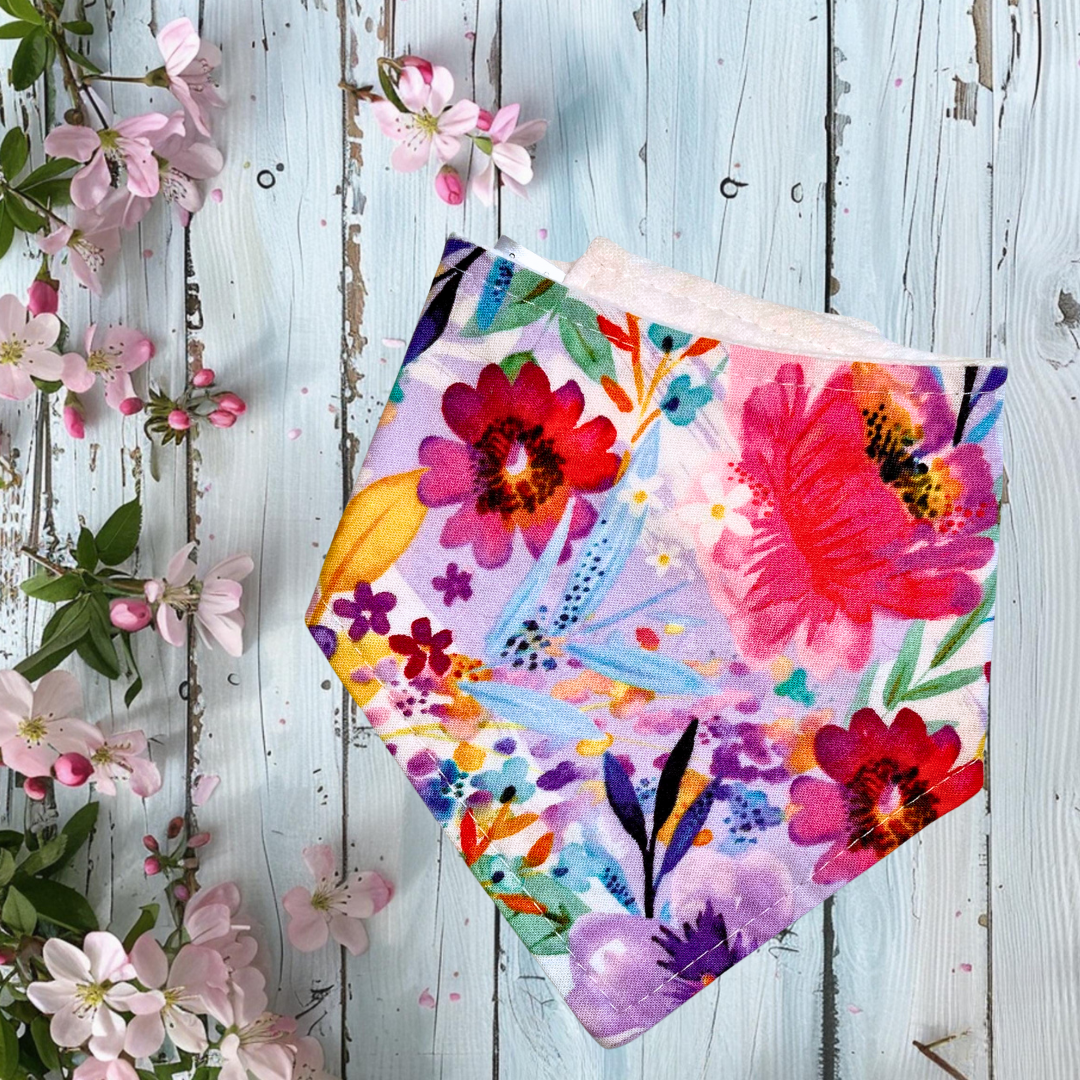 Lilac Watercolor Floral Bandana