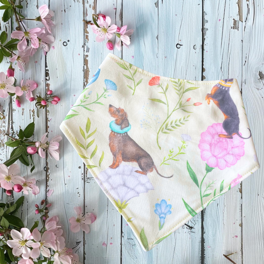 Flowers and Doxies Bandana