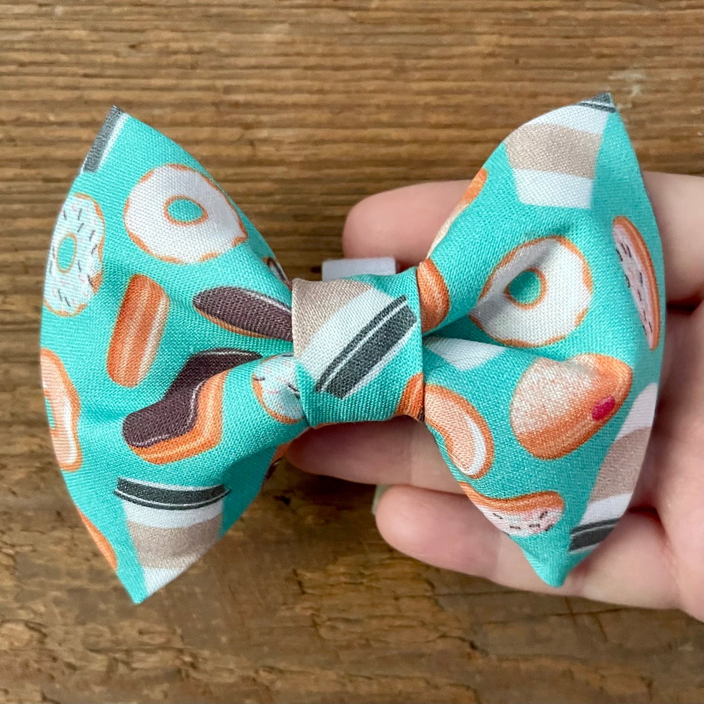 Coffee and Donuts Collar Bow