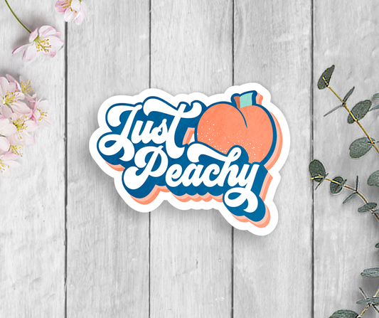 Just Peachy Vinyl Sticker