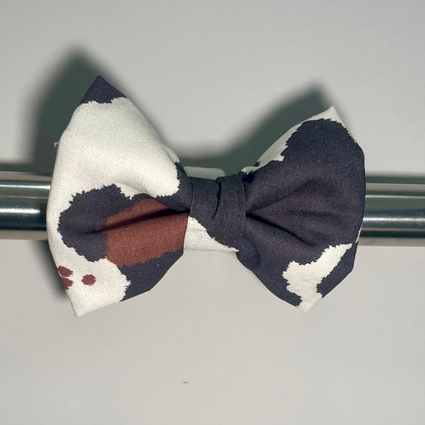 Rustic Cowhide Collar Bow