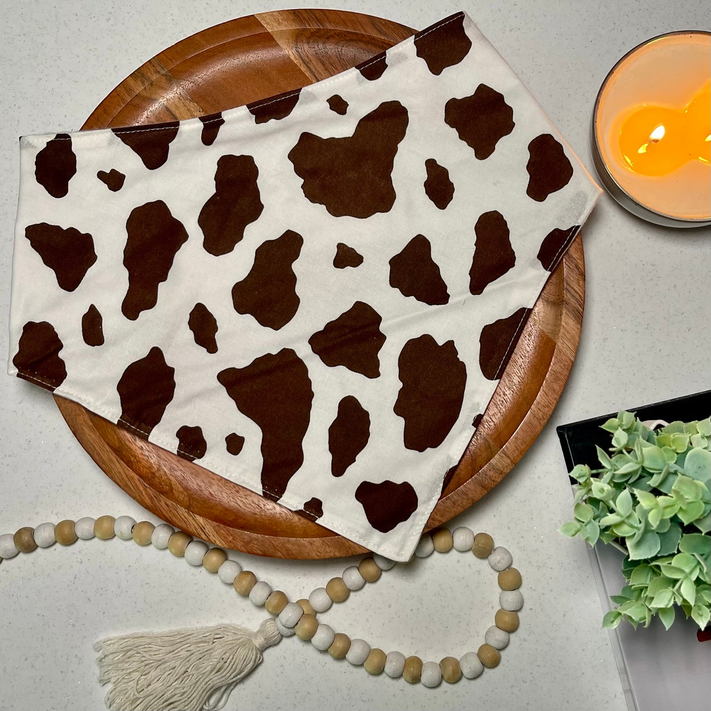 Cow Print-Brown Bandana