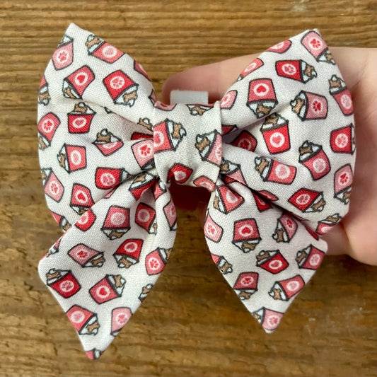 Pup Cup Love Collar Bow