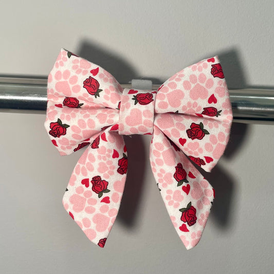 Paws & Roses Collar Bow
