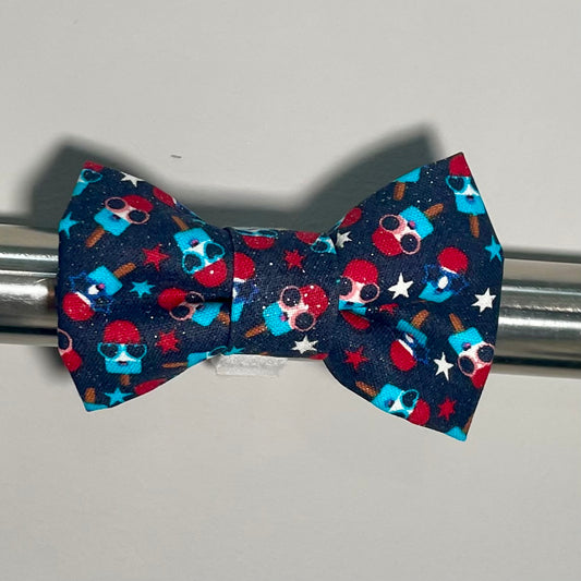 Shimmer Patriotic Popsicles Collar Bow