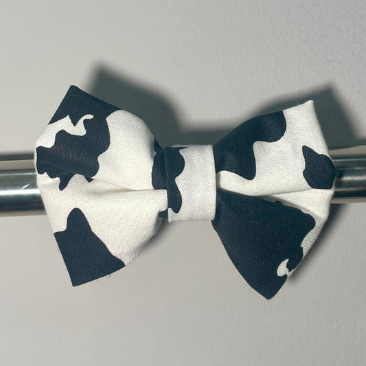 Cow Print Collar Bow