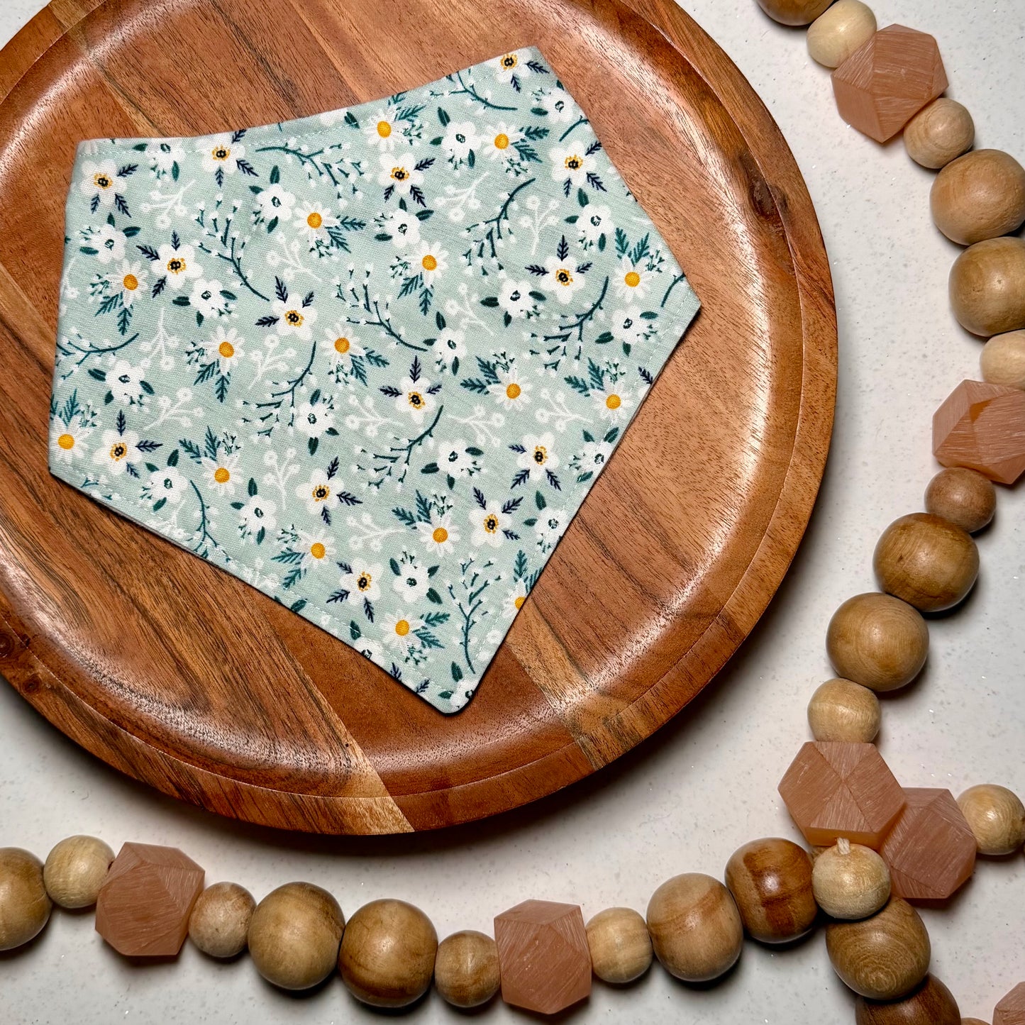 Mint Flower Garden Bandana