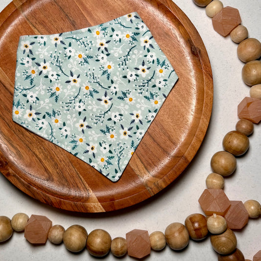 Mint Flower Garden Bandana