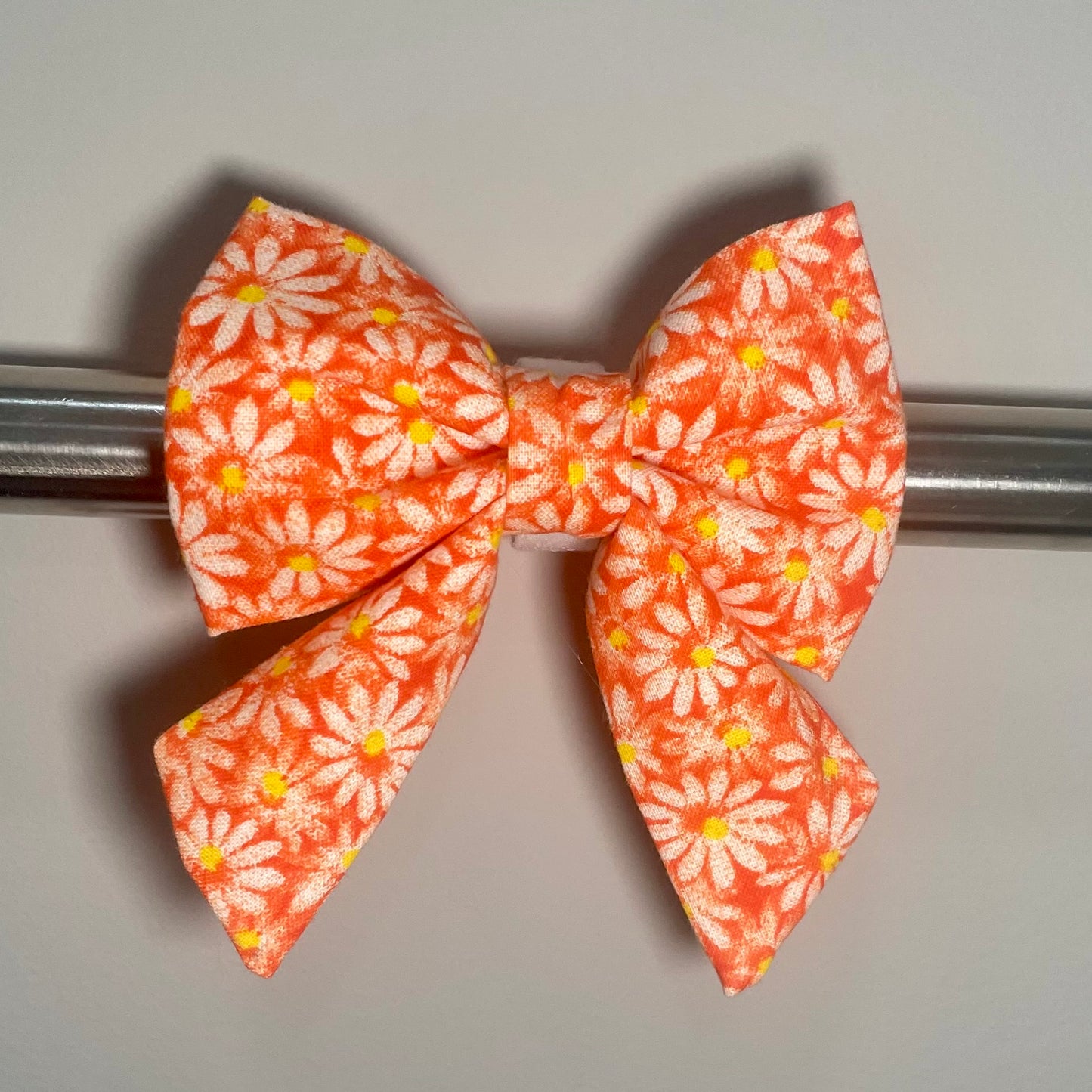 Orange Daisies Collar Bow