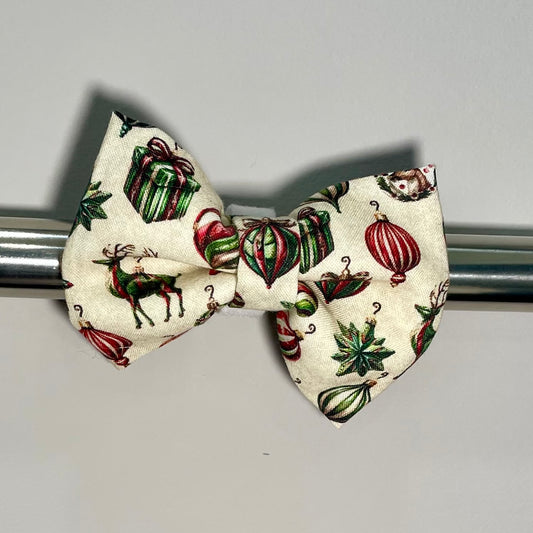 Christmas Ornaments Collar Bow