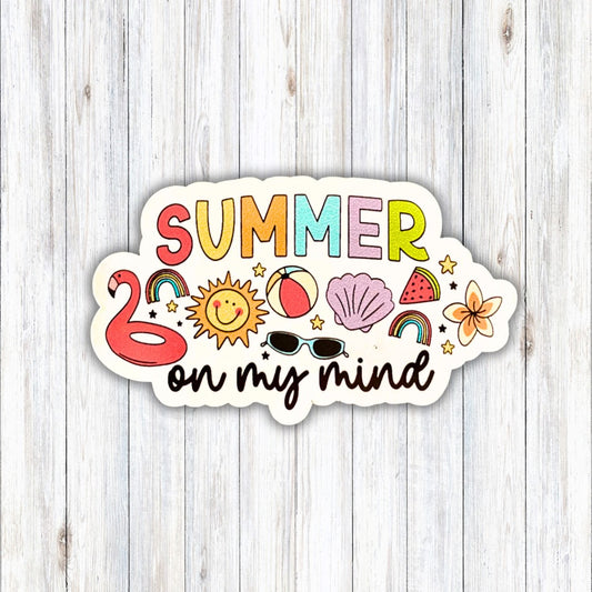 Summer On My Mind Vinyl Sticker