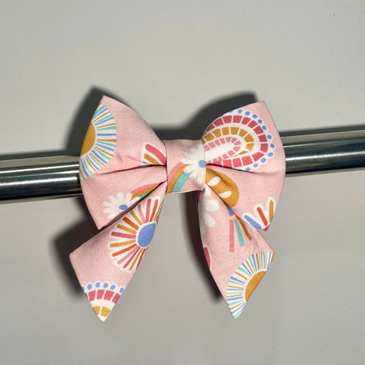 Smiles & Rainbows Collar Bow