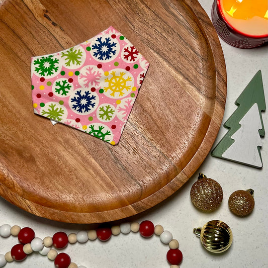 Pink Snowflakes Bandana
