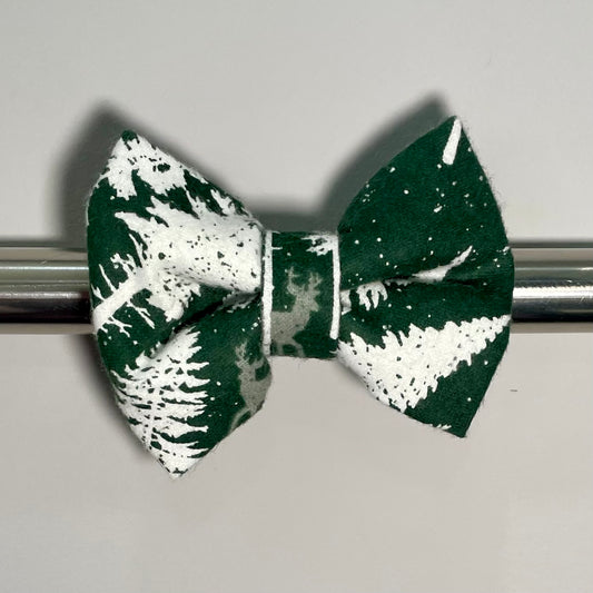 Winter Forest Collar Bow
